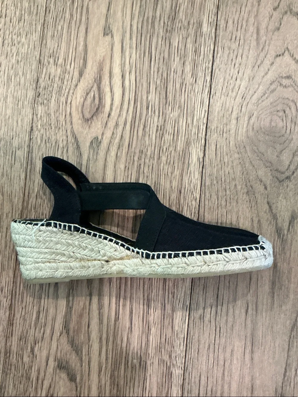 Toni Pons Black Canvas Women's Espadrille Sandals with Elastic Cross Straps